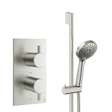 Crosswater Concealed Shower Set Brushed Nickel Crosswater Design 2 Handle 1 Outlet Shower Set 2 with Slide Rail