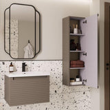 Aquarius Bathrooms Wall Mounted Vanity Unit Aquarius Contour 615mm Wall Mounted One Drawer Vanity Unit with Basin