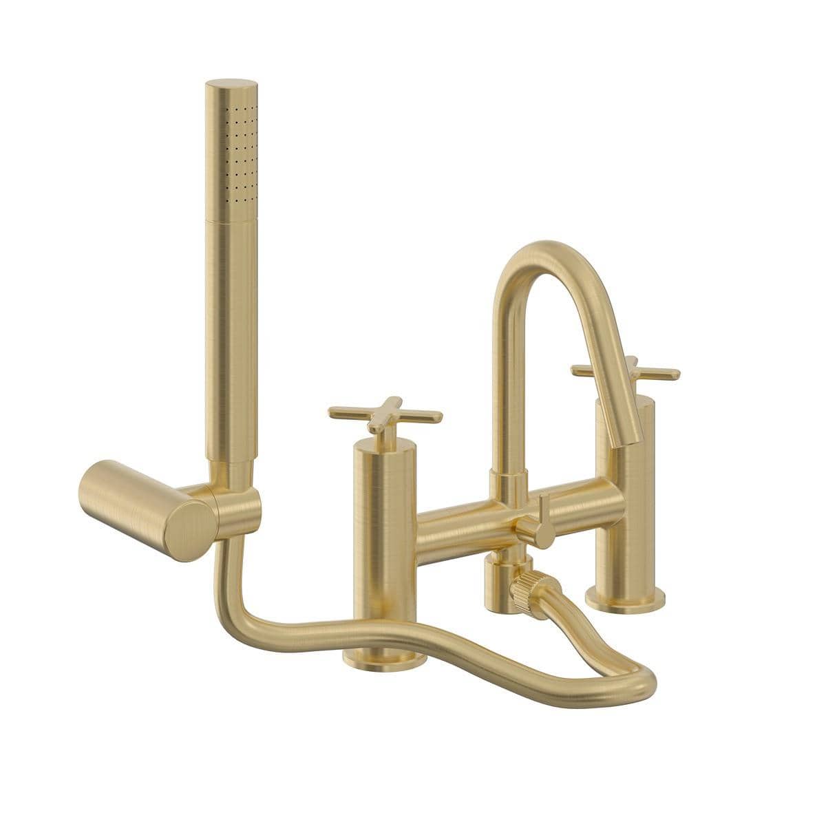 Heritage Bath Shower Mixer Brushed Brass Heritage Salcombe Bath Shower Mixer Tap