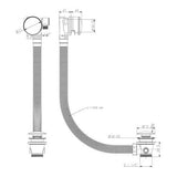 Crosswater Overflow Filler Crosswater MPRO Bath Filler with Click Clack Waste
