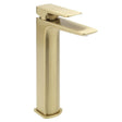 Sagittarius Tall Basin Tap Brushed Brass Sagittarius Ravenna Tall Basin Mixer Tap with Sprung Waste