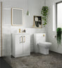 Aquarius Floor Standing Vanity Unit Gloss White Aquarius Brisbane 500mm 2 Door Floor Standing Vanity Unit with 1 Tap Hole Mid Edge Basin