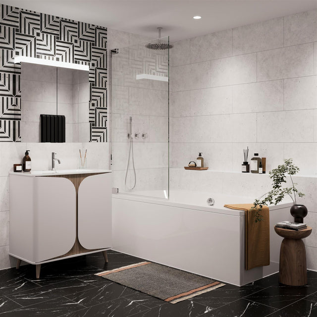 Crosswater Floor Standing Vanity Unit Crosswater Tambour Vanity Unit with Basin or Worktop - 800mm - Two Door - Floor Standing