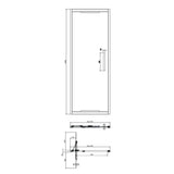 Crosswater Infold Shower Door Crosswater Asura 8mm Infold Shower Door