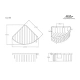 Miller Basket Miller Signature Corner Wire Shower Basket