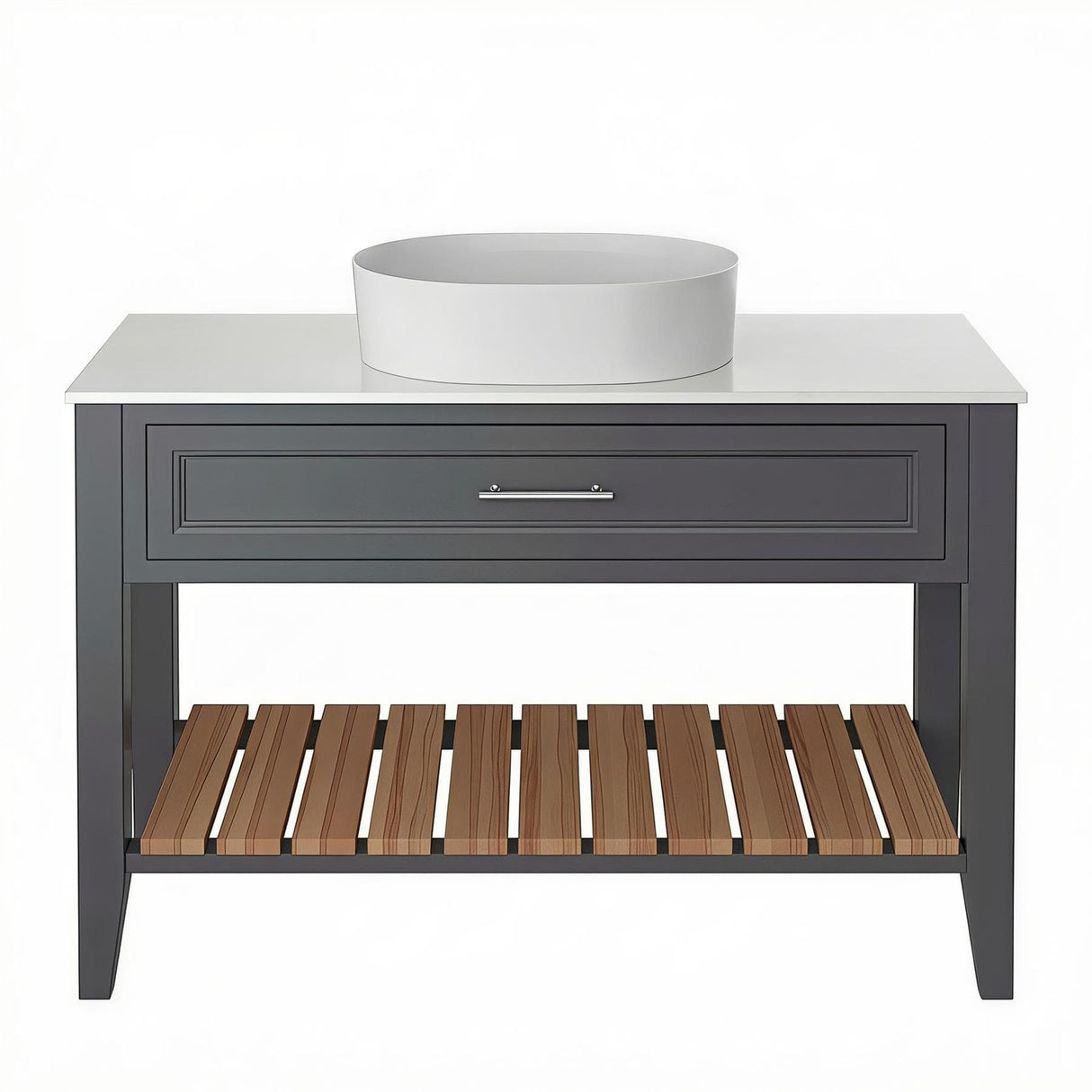 Heritage Floor Standing Vanity Unit Heritage Broughton 1200mm Washstand, Worktop and Basin Bundle