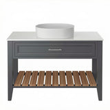 Heritage Floor Standing Vanity Unit Heritage Broughton 1200mm Washstand, Worktop and Basin Bundle