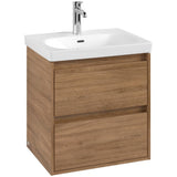 Villeroy & Boch Wall Mounted Vanity Unit Villeroy & Boch Skyla Wall Mounted 600mm Two Drawer Vanity Unit with Basin