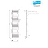 Eastbrook Designer Towel Rail Eastbrook Staverton Tube on Tube Straight Vertical Heated Towel Rail in Chrome