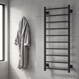 Reina Designer Towel Radiator 1200 x 500mm / Matt Black Reina Velino Dry Electric Designer Towel Radiator