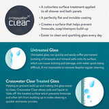 Crosswater Bath Screen Crosswater Clear 6 Double Panel Hinged Bath Screen