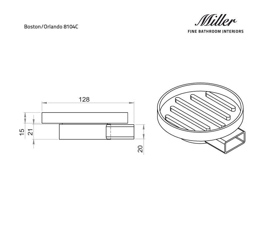 Miller Soap Dish Miller Boston Orlando Soap Dish in Chrome