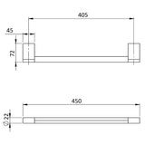 Crosswater Towel Rails and Rings Crosswater MPRO 450mm Towel Rail