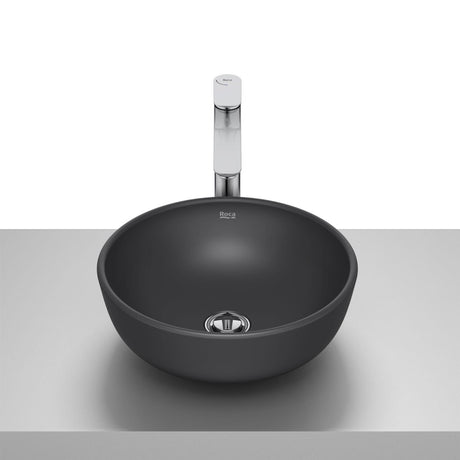 Roca Countertop Basin Matt Black Roca Optica Tapered Round Countertop Basin
