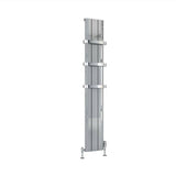 Eastbrook Panel Radiator Eastbrook Peretti Straight Vertical Aluminium Radiator in Polished Aluminium