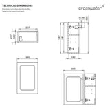 Crosswater Cloakroom Vanity Unit Crosswater Alo Single Door Wall Mounted 400mm Cloakroom Vanity Unit with Basin