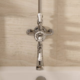 Crosswater Exposed Shower Set Crosswater Belgravia Traditional Thermostatic Shower Valve with Fixed Shower Head and Bath Spout in Chrome