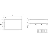 Laufen Marbond Pro S Rectangular Tray with Waste in White