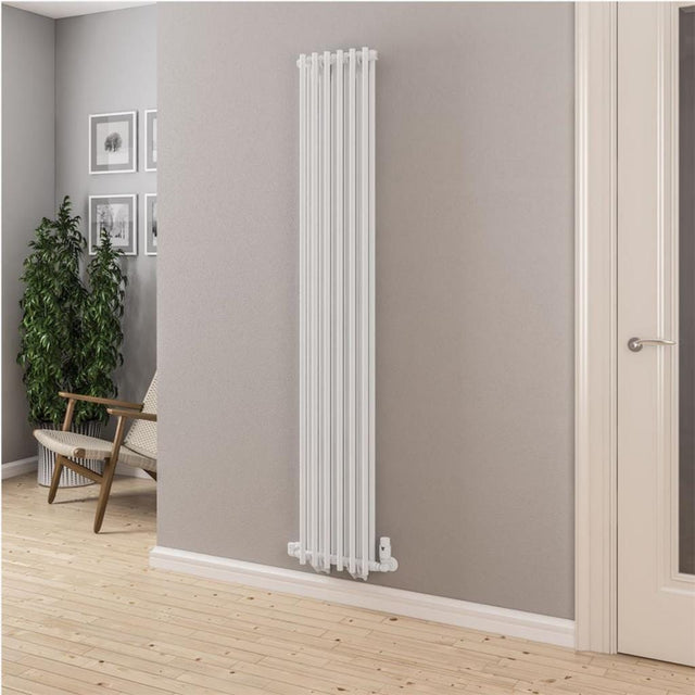 Eastbrook Column Radiator 1800 x 310mm Eastbrook Murano Vertical Designer Radiator in Gloss White