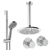 UK Bathroom Store Concealed Shower Set Crosswater Module Shower Set 2 with Riser Rail Kit and Overhead Shower