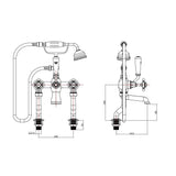 Imperial Bath Shower Mixer Imperial Lichfield Deck Mounted Bath Shower Mixer - Chrome - ZLICBSMDMCP