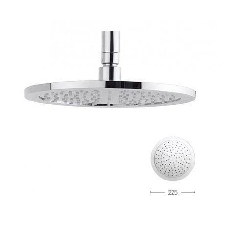 Crosswater Fixed Shower Head Crosswater Dial 225mm Round Fixed Shower Head in Chrome
