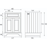 Heritage Floor Standing Vanity Unit Heritage Wilton 600mm Floor Standing Vanity Unit and Basin Bundle in Graphite
