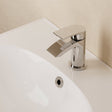 Crosswater Cloakroom Tap Crosswater Flow Mini Mono Basin Mixer Tap with Clicker Waste in Chrome