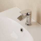 Crosswater Cloakroom Tap Crosswater Flow Mini Mono Basin Mixer Tap with Clicker Waste in Chrome
