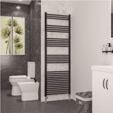 Eastbrook Ladder Rail 1800 x 600mm / Central Heating Eastbrook Wendover Straight Heated Towel Rail in Black Gold