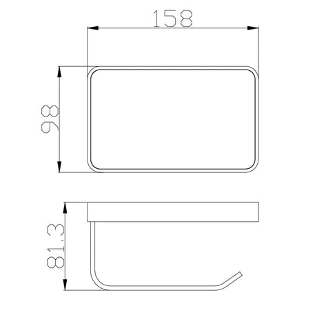 Eastbrook Toilet Roll Holder Eastbrook Vercelli Toilet Roll Holder with Leather Shelf in Chrome
