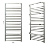 JIS Designer Towel Radiator JIS Sussex Findon Vertical Stainless Steel Designer Heated Towel Rail