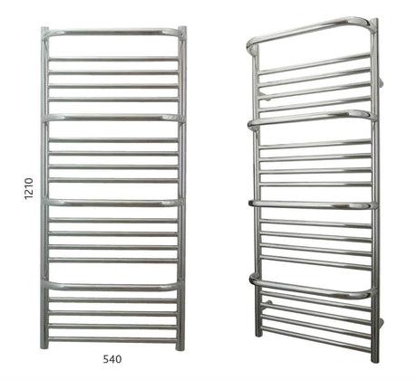 JIS Designer Towel Radiator JIS Sussex Findon Vertical Stainless Steel Designer Heated Towel Rail