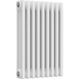 Aquarius Bathrooms Column Radiator 600mm x 425mm Aquarius Foundry Horizontal 3 Column Radiator in White