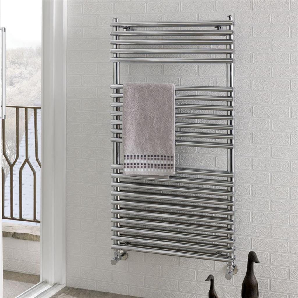 Eastbrook Ladder Rail Eastbrook Biava Double Tube On Tube Heated Towel Rail - 1200mm x 500mm - Chrome