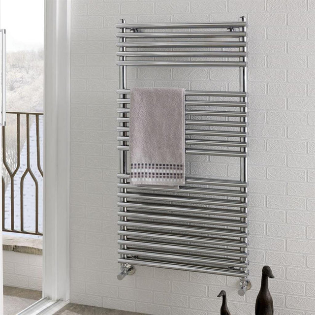 Eastbrook Ladder Rail Eastbrook Biava Double Tube On Tube Heated Towel Rail - 1200mm x 500mm - Chrome
