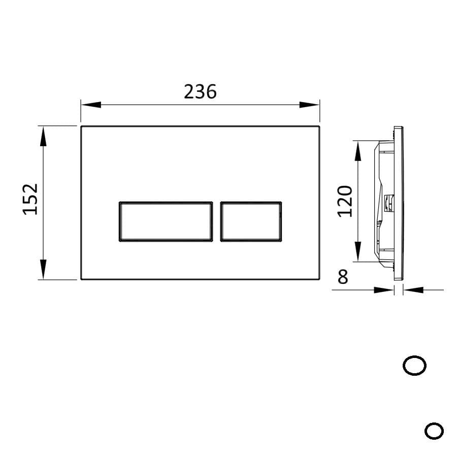 Crosswater Flush Plate Crosswater MPRO Flush Plate in Chrome