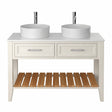 Heritage Floor Standing Vanity Unit Chantilly Heritage Broughton 1200mm Washstand, Worktop and Double Basin Bundle