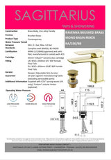 Sagittarius Mono Basin Tap Sagittarius Ravenna Basin Mixer Tap with Sprung Waste
