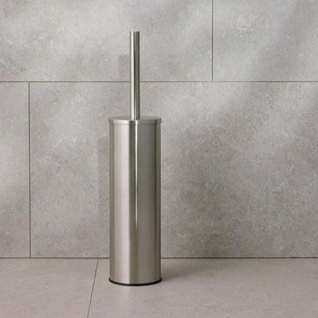Miller Toilet Brush Brushed Nickel Miller Signature Freestanding Toilet Brush Set