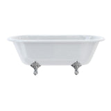 Burlington Roll Top and Slipper Freestanding Bath Burlington Windsor Double Ended Traditional Freestanding Roll Top Bath with Chrome Feet  - 1500 x 750mm