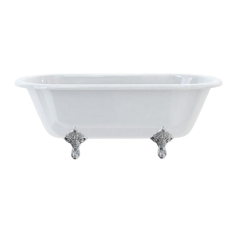 Burlington Roll Top and Slipper Freestanding Bath Burlington Windsor Double Ended Traditional Freestanding Roll Top Bath with Chrome Feet  - 1500 x 750mm
