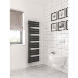 Eastbrook Helmsley Straight Vertical Designer Towel Rail in Matt Black