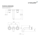 Crosswater Wall Mounted Bath Tap Crosswater MPRO Wall Mounted 3 Hole Bath Filler Tap