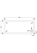 Aquarius Bathrooms Quadrant Shower Tray 1600x700mm Aquarius Urbano 45mm Rectangular Stone Resin Anti Slip Shower Tray