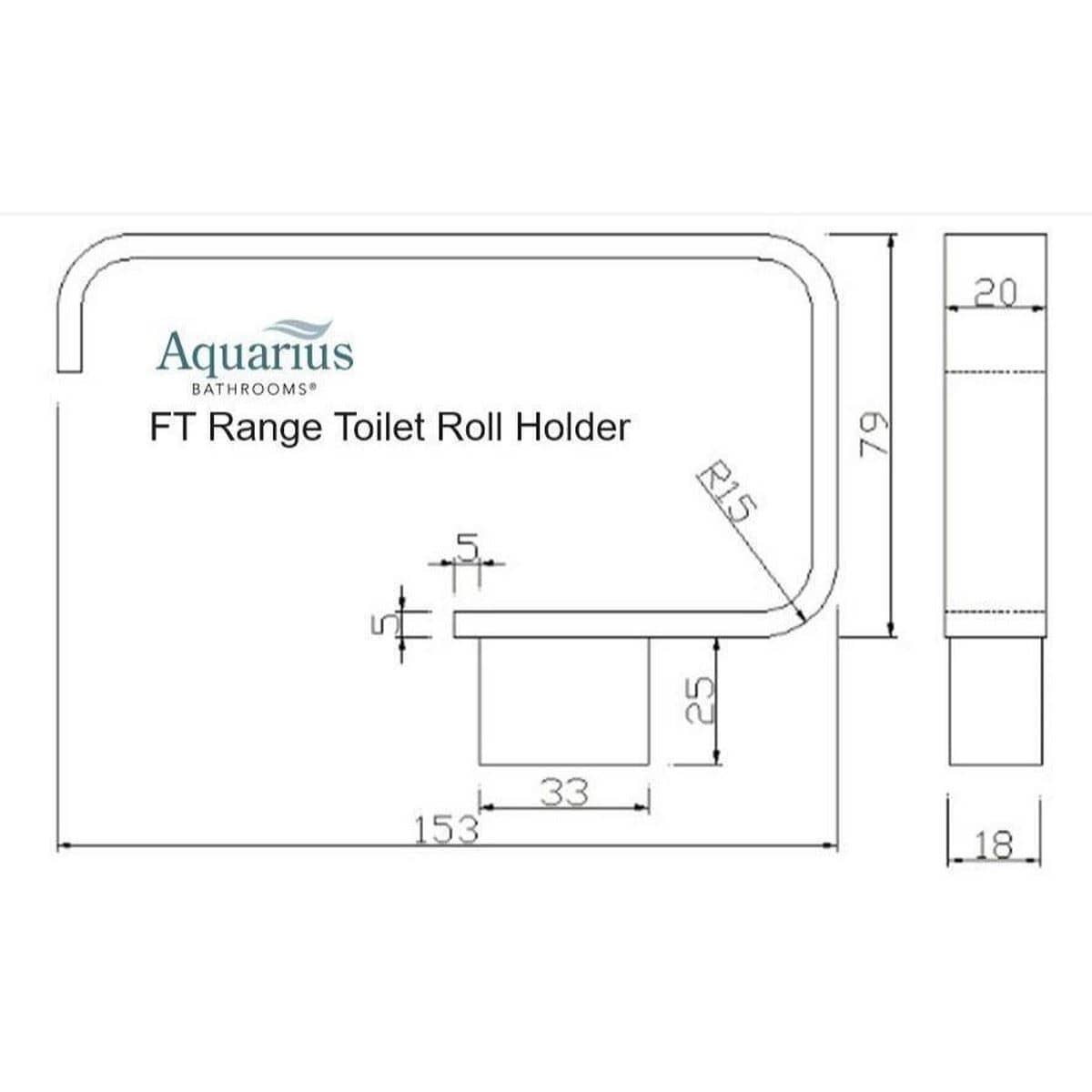 Aquarius Bathrooms Toilet Roll Holder Aquarius FT Toilet Roll Holder