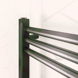 Eastbrook Ladder Rail Eastbrook Wendover Straight Heated Towel Rail in Brushed Gunmetal