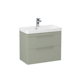 Imex Wall Mounted Vanity Unit Imex Luna 700mm Wall Mounted Double Drawer Vanity Unit with Basin