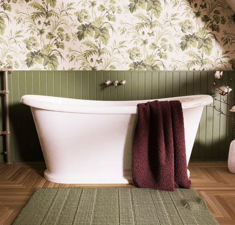 Burlington Roll Top and Slipper Freestanding Bath 1650 x 700mm Burlington Admiral Oval Freestanding Bath in Gloss White