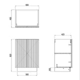 Crosswater Floor Standing Vanity Unit Crosswater Limit 600mm Floorstanding Vanity Unit with Basin